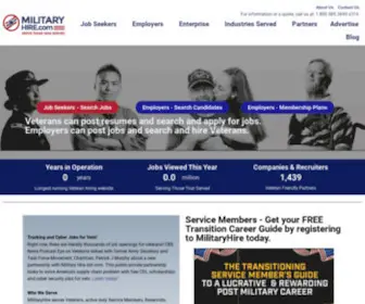 Militaryhire.com(Jobs for Veterans) Screenshot