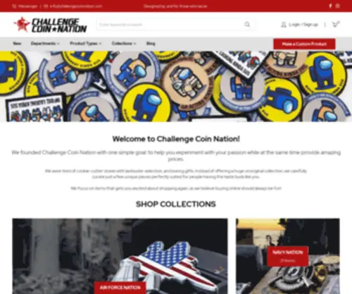 Militarynation.com(Challenge Coin Nation makes the best Military Challenge Coins around) Screenshot