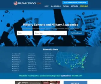 Militaryschoolusa.com(Military School Directory) Screenshot