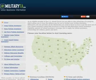 Militaryta.com(Tuition Assistance (TA) Information Center) Screenshot