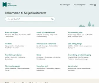 Miljodirektoratet.no(Miljødirektoratets hovednettsted) Screenshot