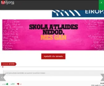 Miljons.com(Latvia lithuania estonia latvija lietuva) Screenshot