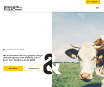 Milkandtweed.com(Award winning design agency) Screenshot