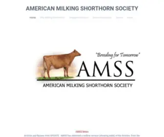 Milkingshorthorn.com(AMERICAN MILKING SHORTHORN SOCIETY) Screenshot