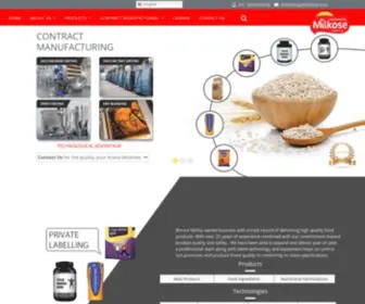 Milkose.com(Malt Products) Screenshot
