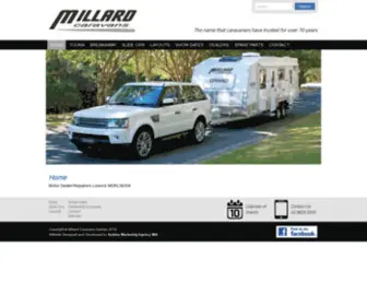 Millardrv.com.au(Millard Caravans) Screenshot