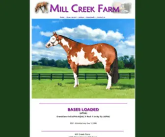 Millcreek-Farm.com(Mill Creek Farm specialising in Paint Horses and Sport Horses) Screenshot