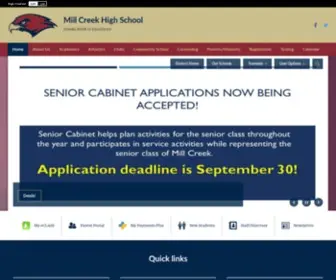 Millcreekhs.com(Mill Creek High School) Screenshot