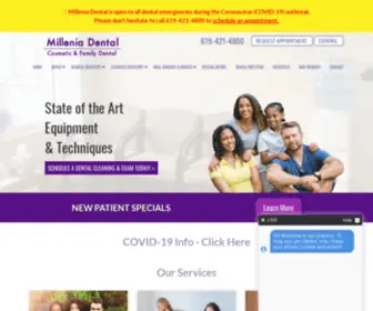 Milleniadental.com(Chula Vista) Screenshot