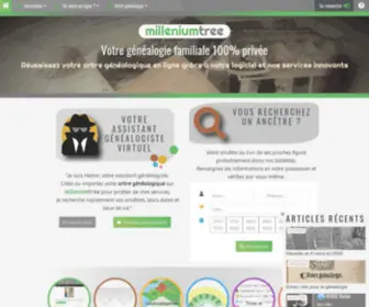 Milleniumtree.com(Arbre généalogique et services pour votre généalogie) Screenshot