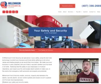 Millennium-Fire.com(Millennium Fire & Security) Screenshot