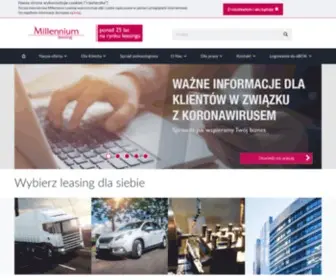 Millennium-Leasing.pl(Millennium Leasing sp) Screenshot