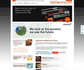 Millennium-Steel.com(Millenium Steel) Screenshot