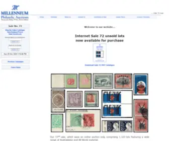 Millenniumauctions.com.au(Millennium Philatelic Auctions) Screenshot