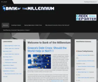 Millenniumbank.gr(Bank of the Millennium) Screenshot