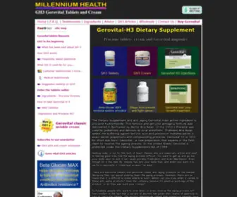 Millenniumh.com(Gerovital Tablets Cream Procaine Formula GH3 Evolution) Screenshot