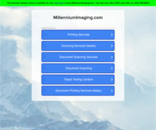 Millenniumimaging.com(Millennium Imaging Solutions) Screenshot