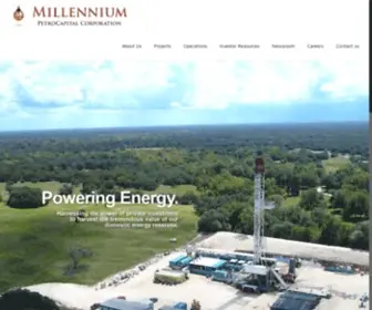 Millenniumpetrocapital.com(Energy Development From Concept To Cash Flow) Screenshot