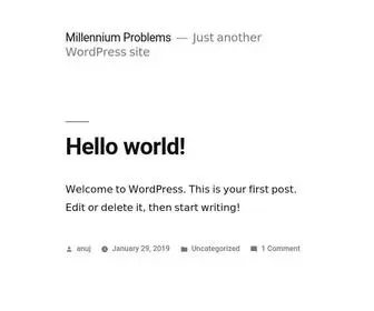 Millenniumproblems.com(Just another WordPress site) Screenshot