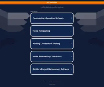 Millerconstruction.co.uk(Miller Construction Home) Screenshot