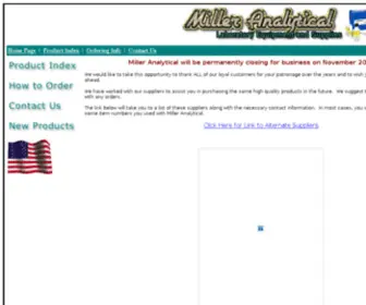 Milleranalytical.com(Laboratory Equipment and Supplies) Screenshot