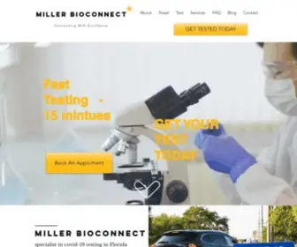 Millerbioconnect.com(Miller BioConnect specializes in rapid COVID) Screenshot