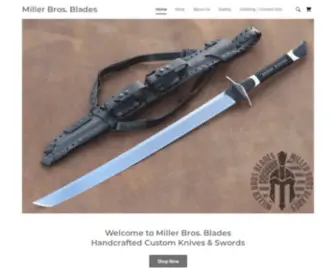 Millerbrosblades.com(Custom Knives and Swords) Screenshot