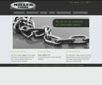 Millerchains.com.au(Miller Chains) Screenshot