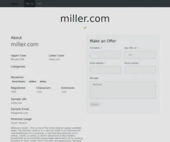 Miller.com(Check out our sponsor) Screenshot