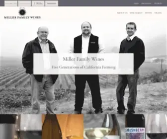 Millerfamilywines.com(Miller Family Wine Company) Screenshot