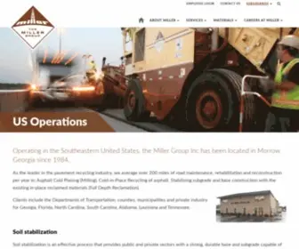 Millergroupusa.com(US Operations) Screenshot