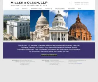 Millerpoliticallaw.com(Miller & Olson) Screenshot