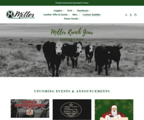 Millerranchgear.com(Saddle Shop Custom Cowboy Gear) Screenshot