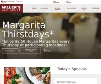 Millersalehouse.com(Miller's Ale House) Screenshot