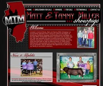 Millershowpigs.com(Matt & Tammy Miller Showpigs) Screenshot