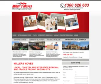 Millersmoves.com.au(Removals Melbourne) Screenshot