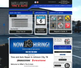 Millerstire.com(Miller's Tire & Auto) Screenshot