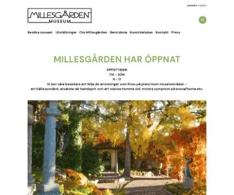 Millesgarden.se(Välkommen till Millesgården) Screenshot