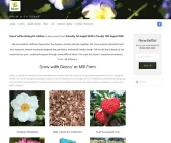 Millfarm.org(Deans' Nursery and Garden Centre at Mill Farm) Screenshot