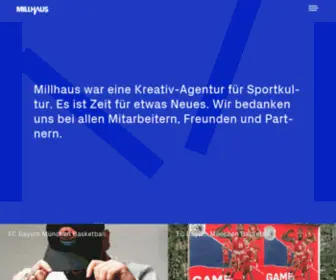 Millhaus.com(Kreativ-Agentur für Sportkultur) Screenshot