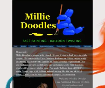 Milliedoodles.com(Milliedoodles Face Painting & Balloon Twisting) Screenshot