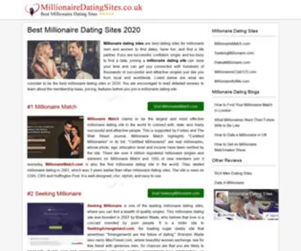 Millionairedatingsites.co.uk(Reviews of the top 5 millionaire dating sites 2020) Screenshot