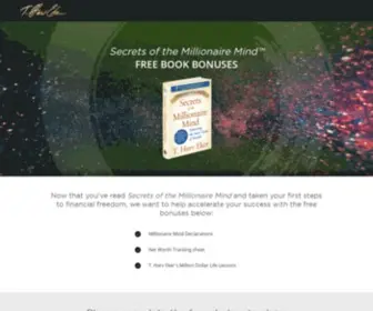 Millionairemindbook.com(T. Harv Eker's Official Site) Screenshot