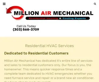 Millionairmechanical.com(Denver furnace installation and air conditioning install Denver inc) Screenshot