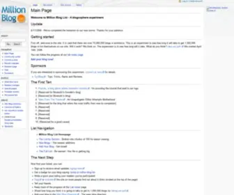 Millionbloglist.com(Main Page) Screenshot