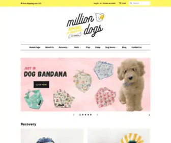 Milliondogsusa.com(Best Dog Cone Alternative Pet Shop) Screenshot