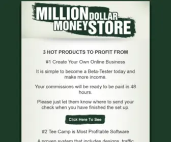 MilliondollarmoneyStore.com(MilliondollarmoneyStore) Screenshot