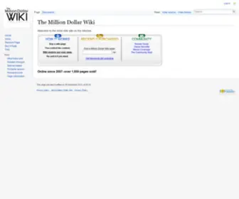 Milliondollarwiki.com(Million Dollar Wiki) Screenshot