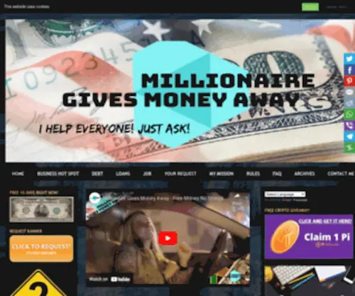 Millioneiresmoney.blogspot.com(MILLIONAIRE GIVES MONEY AWAY) Screenshot