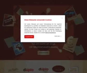 Millionen-Memory.de(Ferrero Group Corporate Website) Screenshot